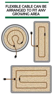 Soil Heating Cable flexible layout options