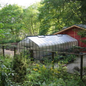 Pacific Greenhouse by Cross Country in 16'x30' size with polycarbonate glazing