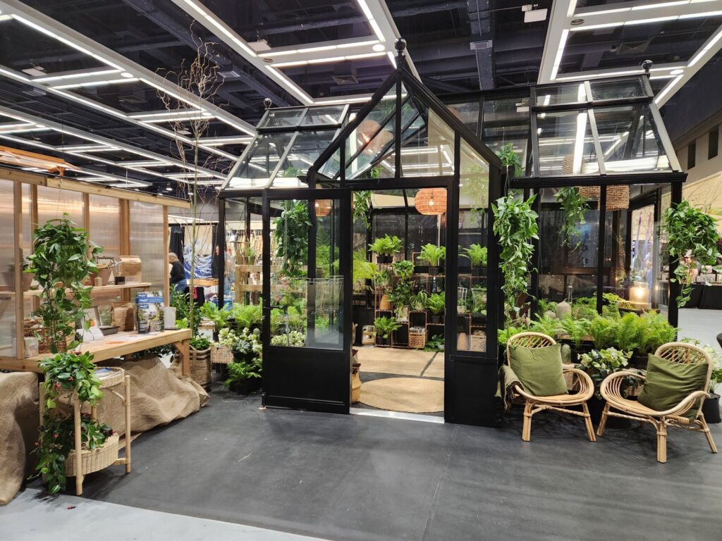 Charley's Greenhouse & Polycarbonate Store Best in Show Booth at the 2025 Northwest Flower & Garden Festival in Seattle